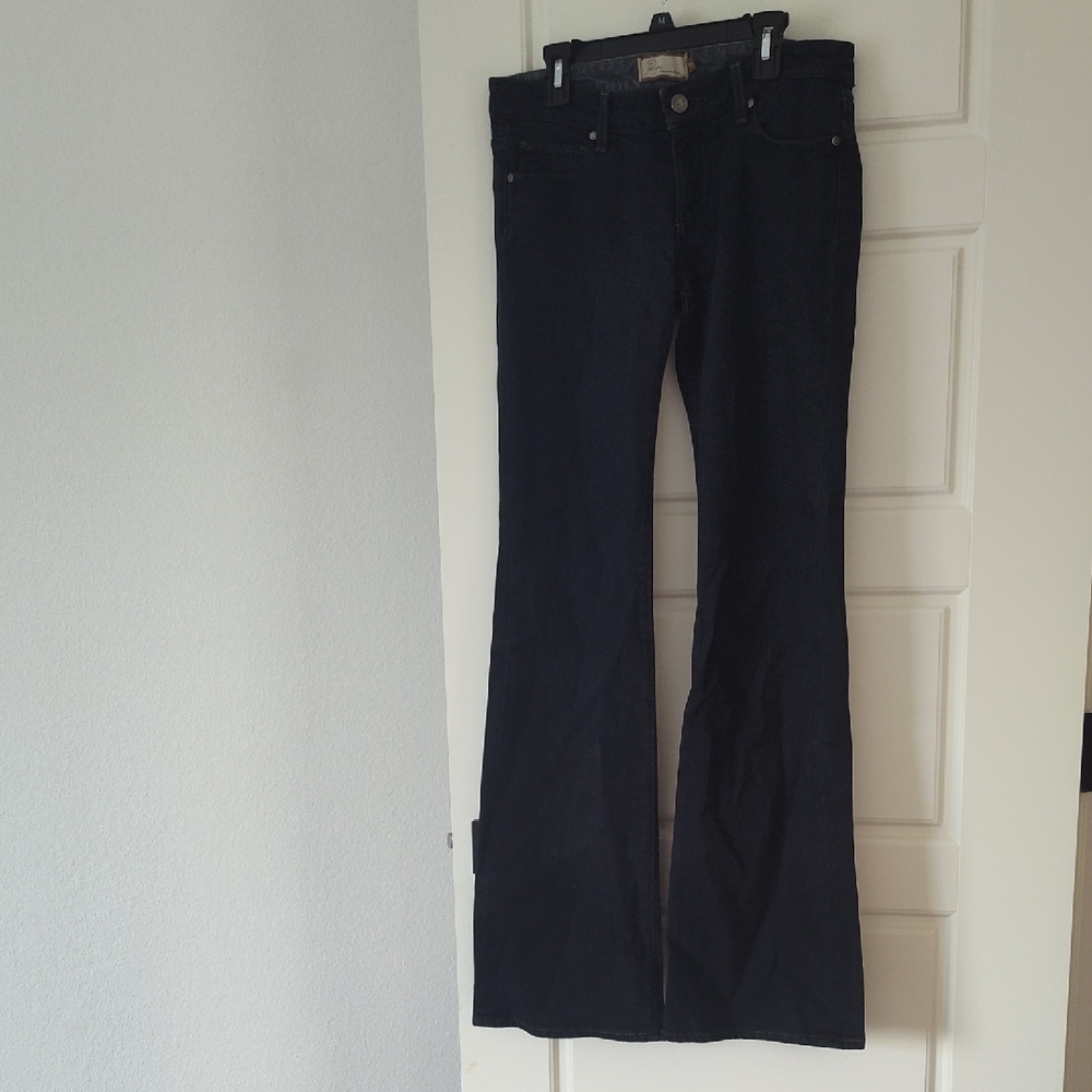 PAIGE Dark Indigo Flared Jeans